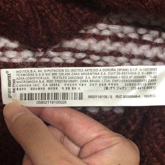 Zara Striped Multi-Color Cropped Crew Neck Sweater - Picture 8 of 9